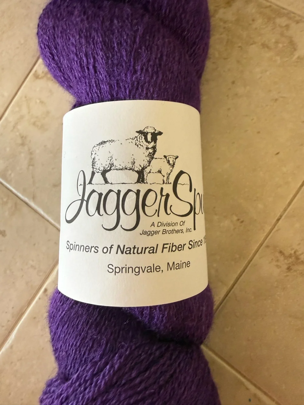 Jagger Spun Plush Handspun Yarn - Vibrant Deep Purple Skein